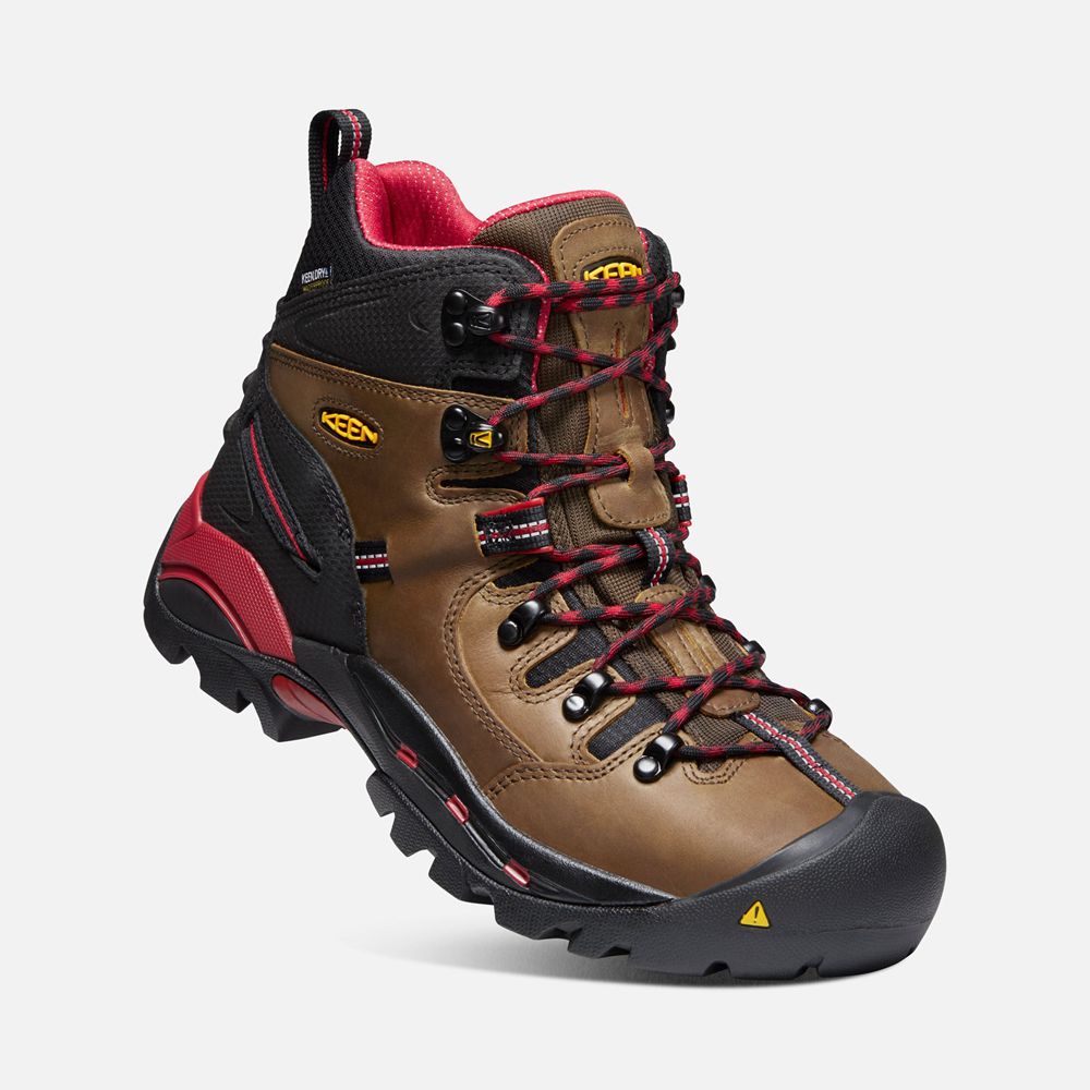 Botte de Travail Keen Homme Marron/Noir | Pittsburgh 6\" (Steel Toe) | MFUYD-7198